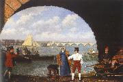 Agasse, Jacques-Laurent Landing at Westminster Bridge Spain oil painting artist